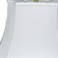 HomeRoots 13" Inverted Rectangle Shantung Lampshade in Snow Finish