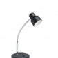 HomeRoots 13" Metal Gooseneck Desk Lamp in Black and Silver Finish