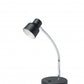HomeRoots 13" Metal Gooseneck Desk Lamp in Black and Silver Finish