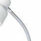 HomeRoots 13" Metal Gooseneck Desk Lamp in White and Silver Finish