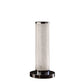 HomeRoots 13” Modern Sand Crystal And Steel Table Lamp With White Finish