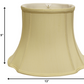 HomeRoots 13" Reversed Oval Monay Shantung Lampshade in Antique White Finish