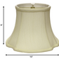 HomeRoots 13" Reversed Oval Monay Shantung Lampshade in Ivory Finish