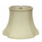 HomeRoots 13" Reversed Oval Monay Shantung Lampshade in Ivory Finish