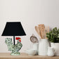 HomeRoots 13" Rustic Farmhouse Rooster Accent Lamp With Black Shade