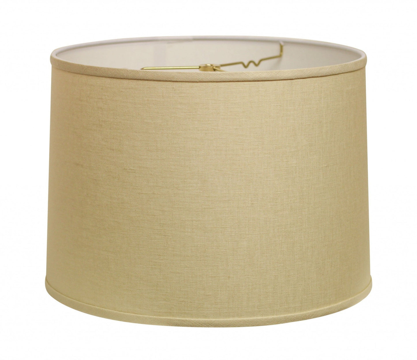 HomeRoots 13" Throwback Drum Linen Lampshade With Beige Parchment Finish