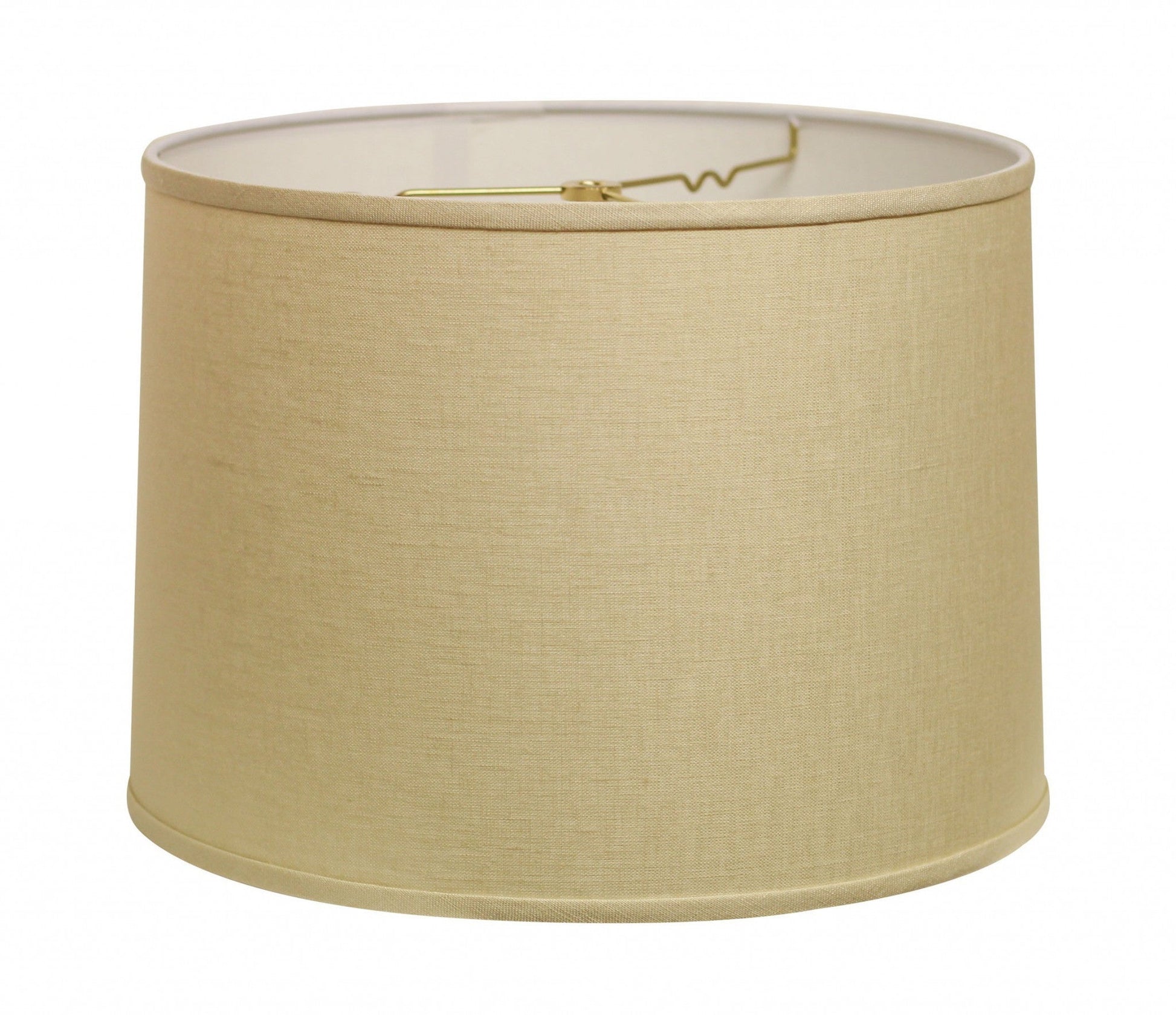 HomeRoots 13" Throwback Drum Linen Lampshade With Beige Parchment Finish