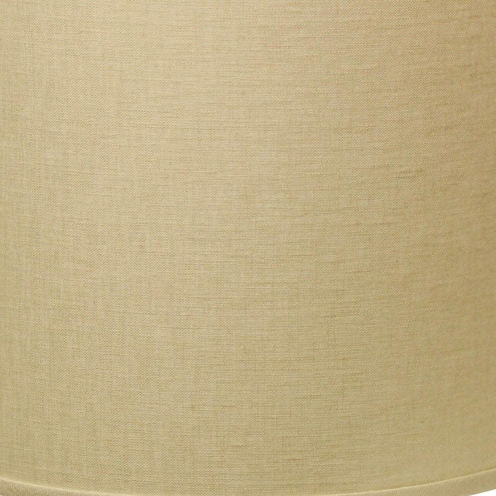 HomeRoots 13" Throwback Drum Linen Lampshade With Beige Parchment Finish