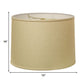HomeRoots 13" Throwback Drum Linen Lampshade With Beige Parchment Finish