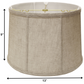 HomeRoots 13" Throwback Drum Linen Lampshade in Cream Finish