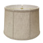 HomeRoots 13" Throwback Drum Linen Lampshade in Cream Finish