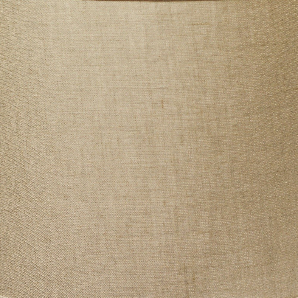 HomeRoots 13" Throwback Drum Linen Lampshade in Dark Wheat Finish