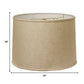 HomeRoots 13" Throwback Drum Linen Lampshade in Dark Wheat Finish