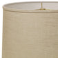 HomeRoots 13" Throwback Drum Linen Lampshade in Light Wheat Finish