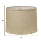 HomeRoots 13" Throwback Drum Linen Lampshade in Light Wheat Finish