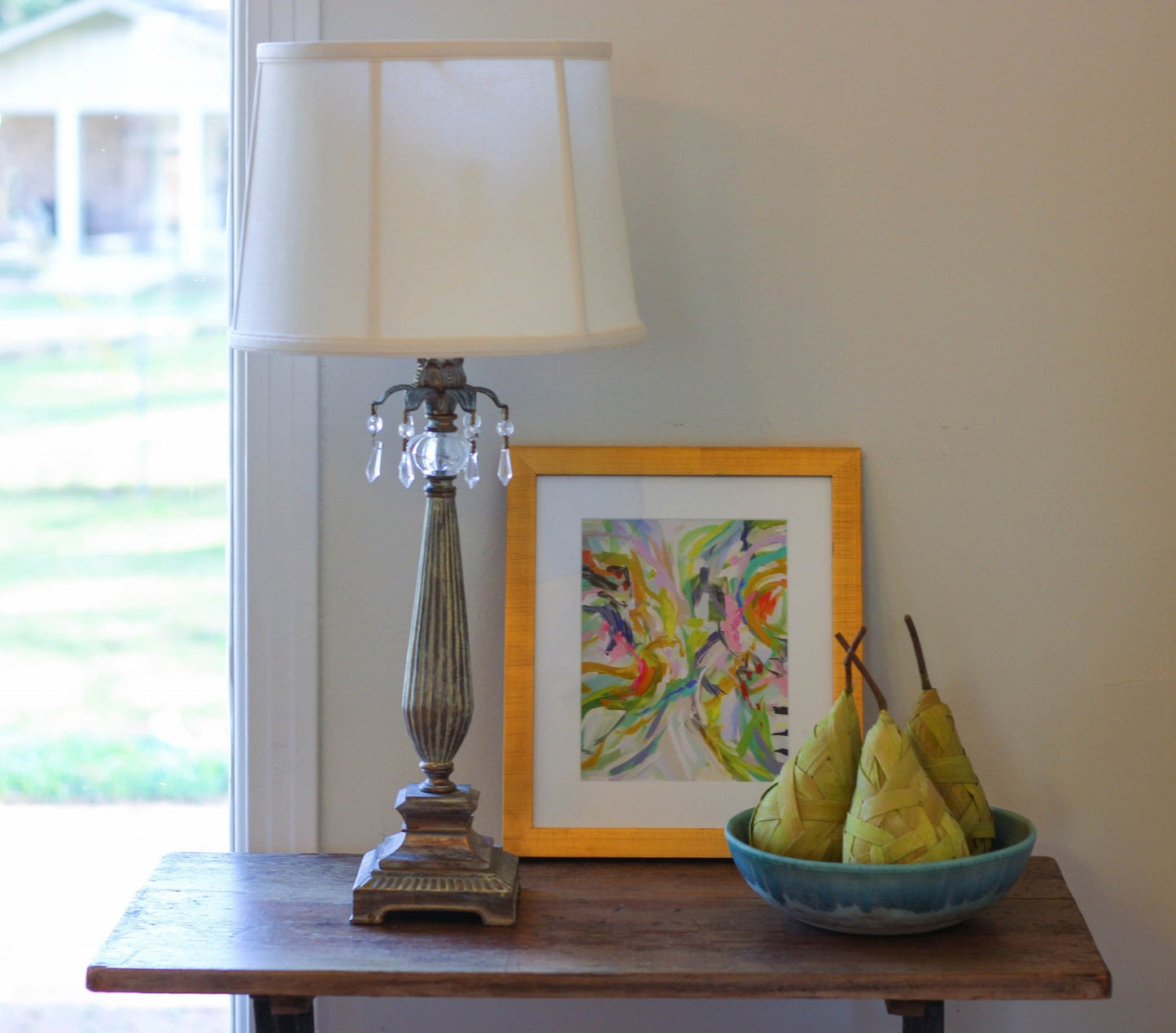 HomeRoots 13" Throwback Drum Linen Lampshade in Off White Finish