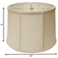 HomeRoots 13" Throwback Drum Linen Lampshade in Off White Finish