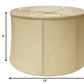 HomeRoots 13" Throwback Drum Linen Lampshade in Pale Brown Finish