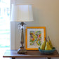 HomeRoots 13" Throwback Drum Linen Lampshade in White Finish