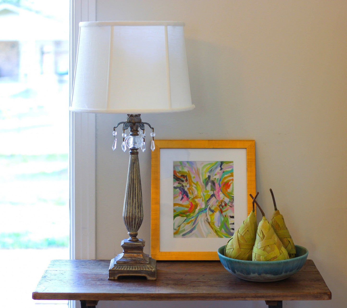 HomeRoots 13" Throwback Drum Linen Lampshade in White Finish