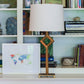 HomeRoots 13" Throwback Drum Linen Lampshade in White Finish