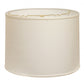 HomeRoots 13" Throwback Drum Linen Lampshade in White Finish