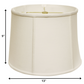 HomeRoots 13" Throwback Drum Linen Lampshade in White Finish