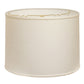 HomeRoots 13" Throwback Drum Linen Lampshade in White Finish