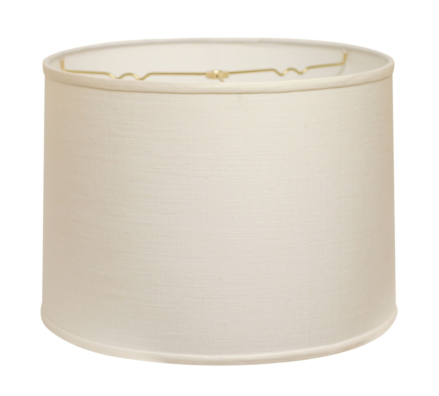 HomeRoots 13" Throwback Drum Linen Lampshade in White Finish