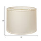 HomeRoots 13" Throwback Drum Linen Lampshade in White Finish
