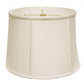 HomeRoots 13" Throwback Drum Linen Lampshade in White Finish