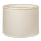 HomeRoots 13" Throwback Drum Linen Lampshade in White Finish