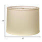 HomeRoots 13" Throwback Drum No Slub Lampshade in Ivory Finish