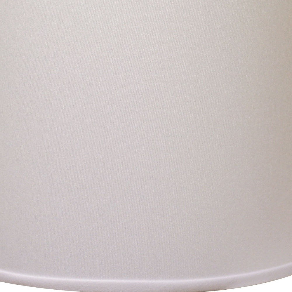 HomeRoots 13" Throwback Drum No Slub Lampshade in White Finish