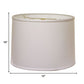 HomeRoots 13" Throwback Drum No Slub Lampshade in White Finish