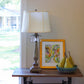 HomeRoots 13" Throwback Drum Pongee Silk Lampshade in Ivory Finish