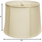 HomeRoots 13" Throwback Drum Pongee Silk Lampshade in Ivory Finish