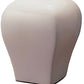 HomeRoots 13" White Ceramic Bedside Table Lamp With Off-White Shade