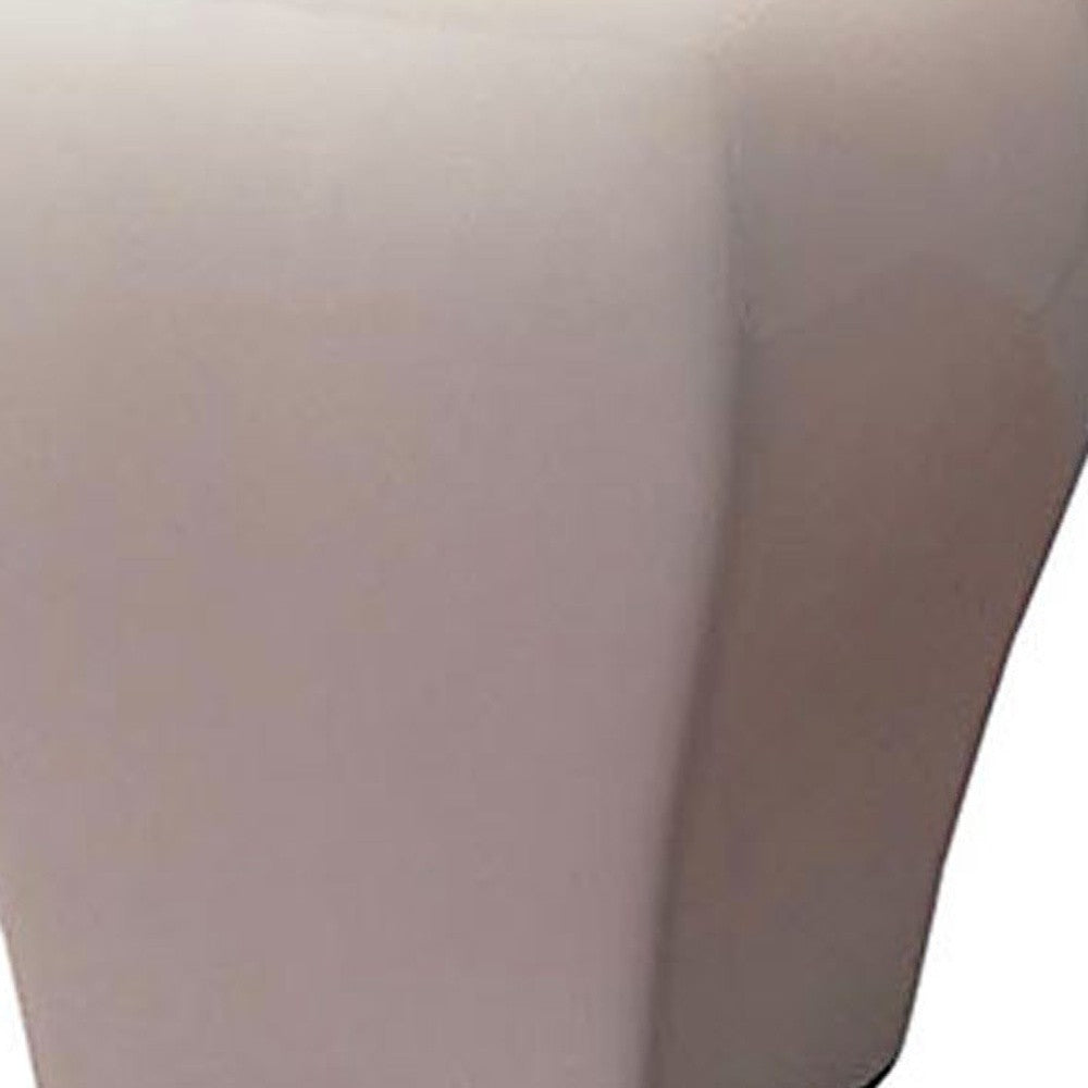 HomeRoots 13" White Ceramic Bedside Table Lamp With Off-White Shade
