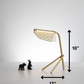 HomeRoots 13" x 7" x 18" Table Lamp With Golden Carbon Steel Finish