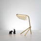 HomeRoots 13" x 7" x 18" Table Lamp With Golden Carbon Steel Finish