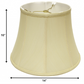 HomeRoots 14" Altered Bell Monay Shantung Lampshade in Antique White Finish