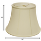 HomeRoots 14" Altered Bell Monay Shantung Lampshade in Ivory Finish