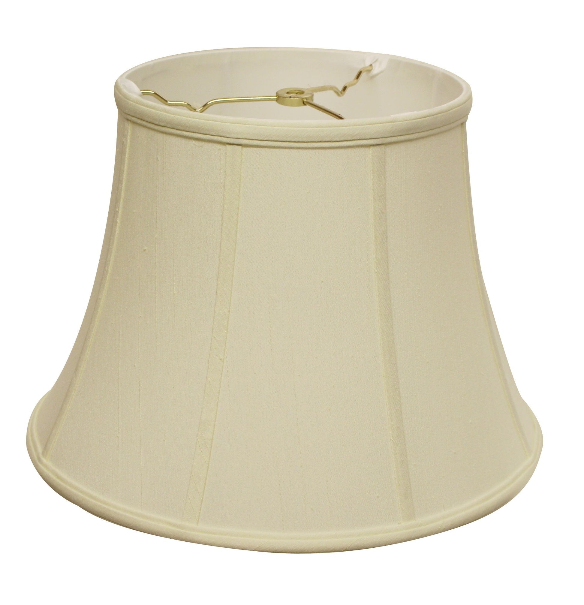 HomeRoots 14" Altered Bell Monay Shantung Lampshade in Ivory Finish