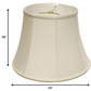 HomeRoots 14" Altered Bell Monay Shantung Lampshade in White Finish