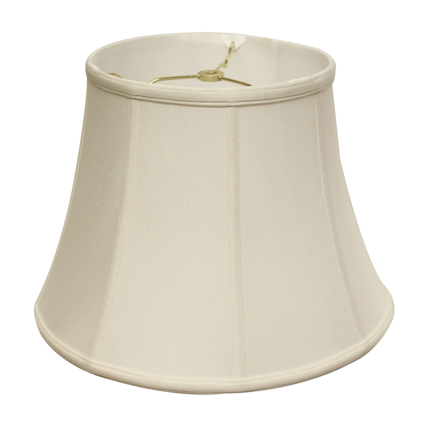 HomeRoots 14" Altered Bell Monay Shantung Lampshade in White Finish