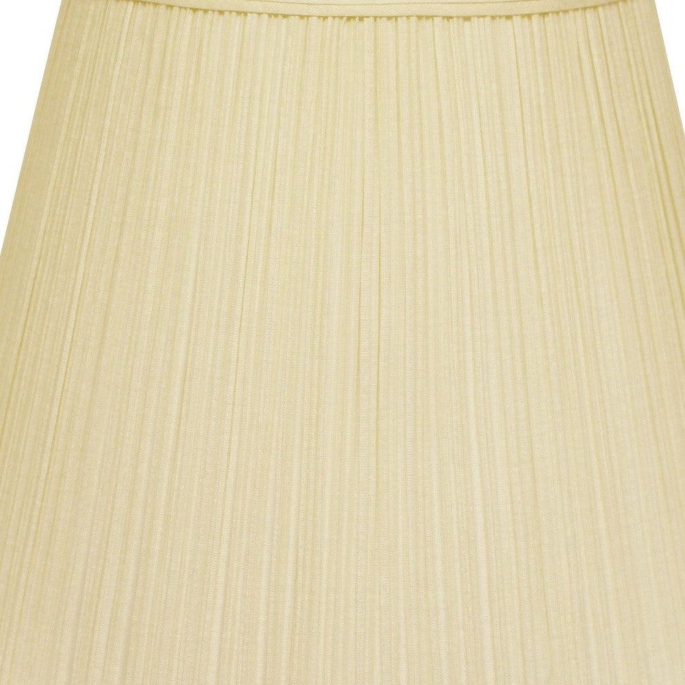 HomeRoots 14" Empire Deep Slanted Broadcloth Lampshade in Ivory Finish