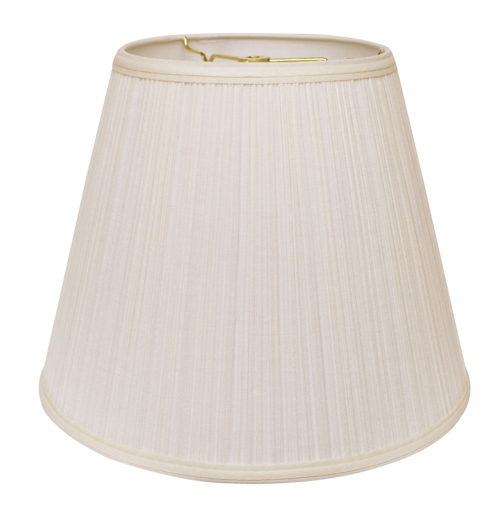 HomeRoots 14" Empire Deep Slanted Broadcloth Lampshade in White Finish