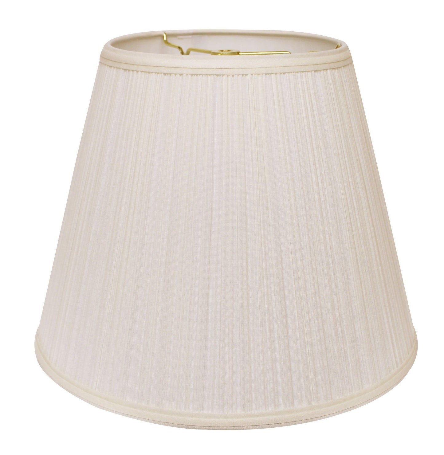 HomeRoots 14" Empire Deep Slanted Broadcloth Lampshade in White Finish