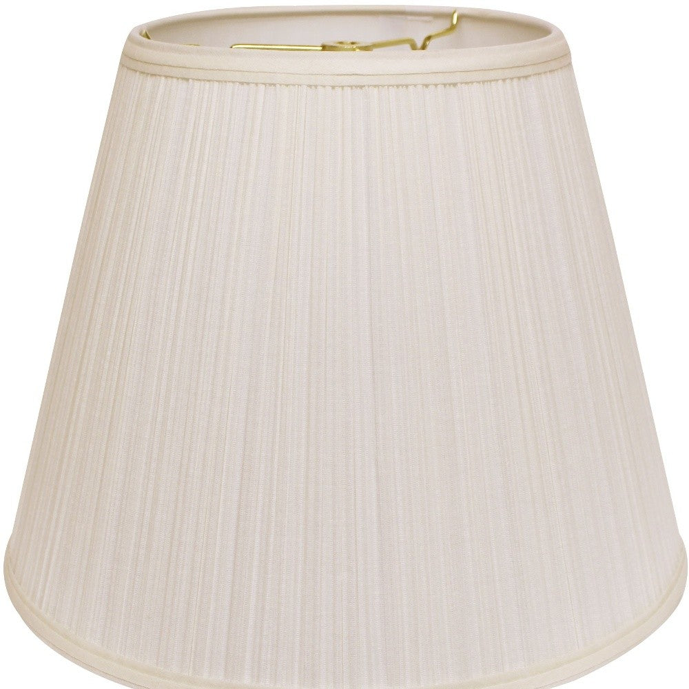 HomeRoots 14" Empire Deep Slanted Broadcloth Lampshade in White Finish